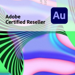 Productafbeelding met het logo van Audition en Cerfitied Adobe Reseller.