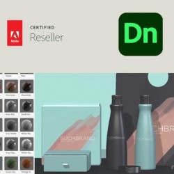 Productafbeelding met het logo van Dimension en Cerfitied Adobe Reseller.