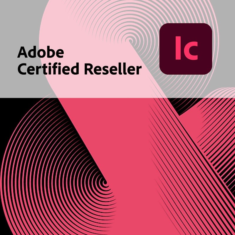 Productafbeelding met het logo van InCopy en Cerfitied Adobe Reseller.