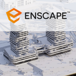 Productafbeelding met het logo van Enscape voor SketchUp