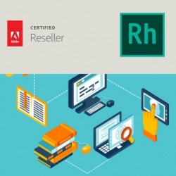Productafbeelding met het logo van RoboHelp Office en Cerfitied Adobe Reseller.