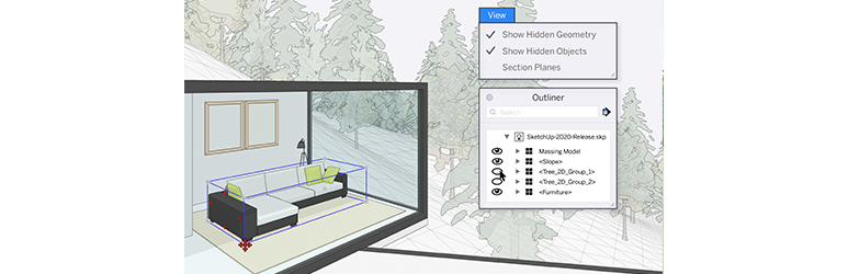 SketchUp verbeterde outliner
