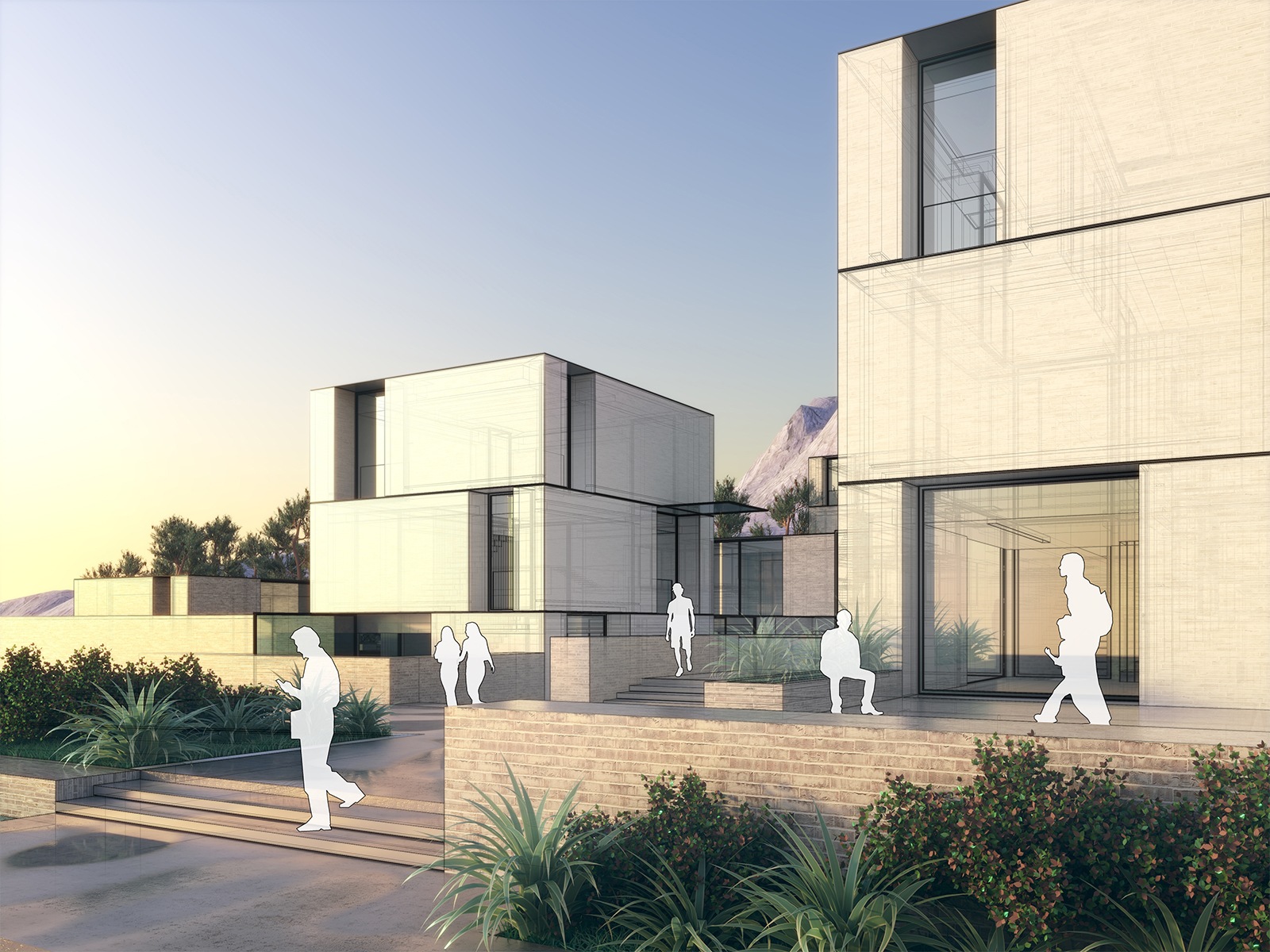 V-Ray voor exterieurontwerpen voorbeeld