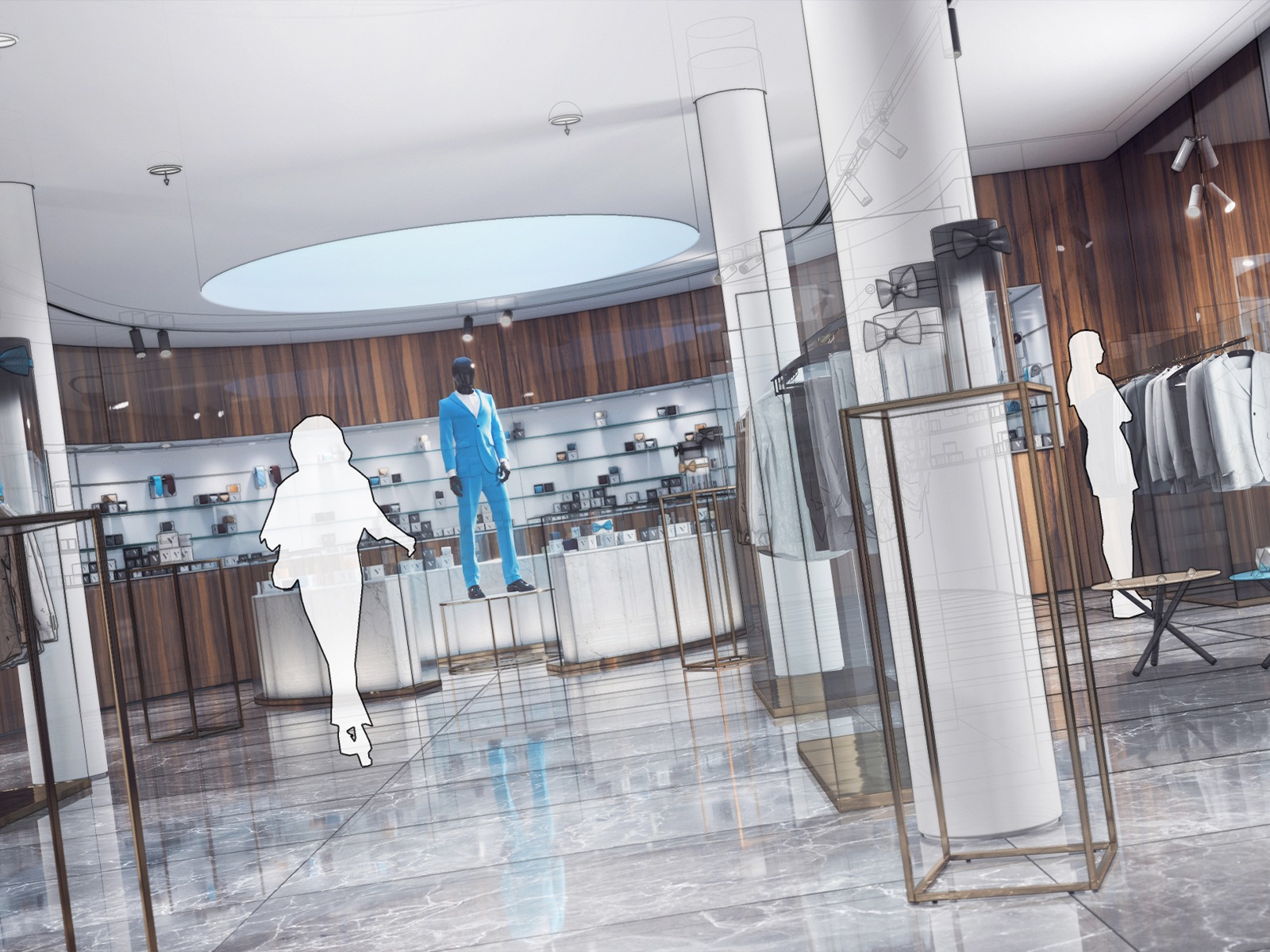 Winkelruimtes ontwerpen met V-ray voorbeeld